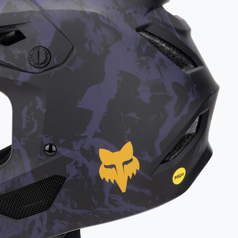 Gyermek kerékpáros sisak Fox Racing Rampage Image Print Jr plum 7