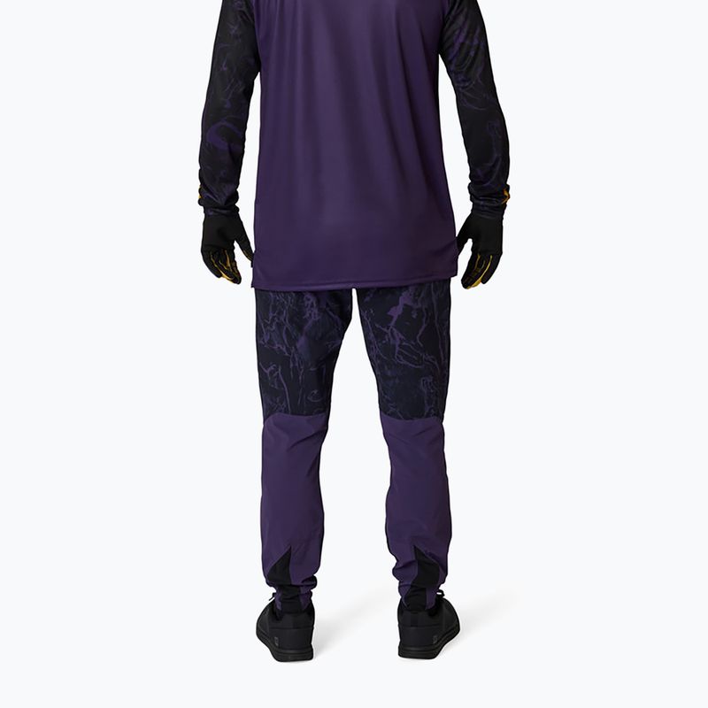 Férfi kerékpáros hosszú ujjú póló Fox Racing Ranger Image Print plum 2