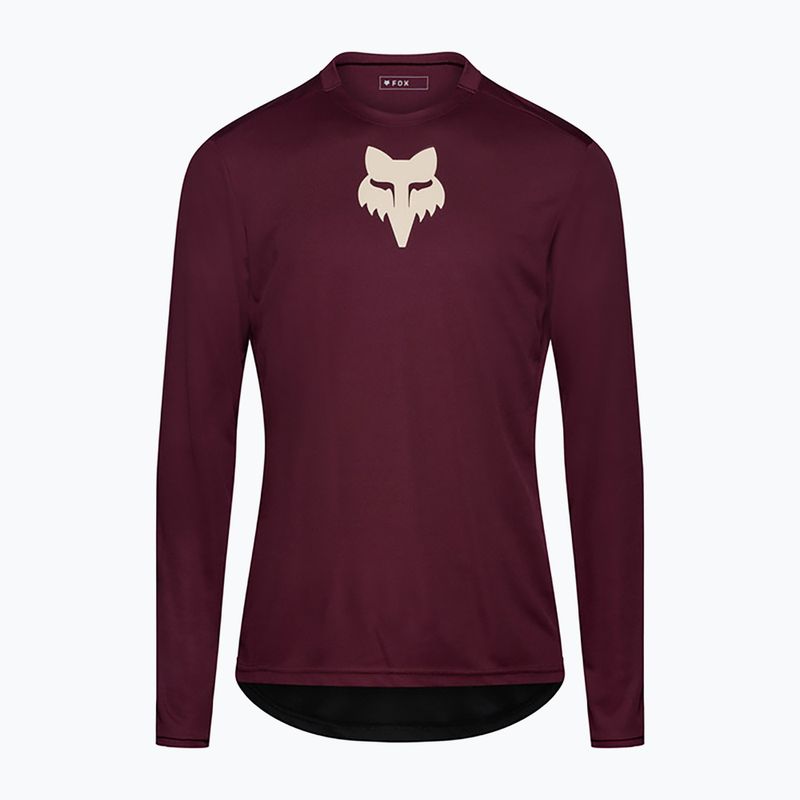 Férfi kerékpáros hosszú ujjú póló Fox Racing Ranger Fox Head LS dark maroon 5