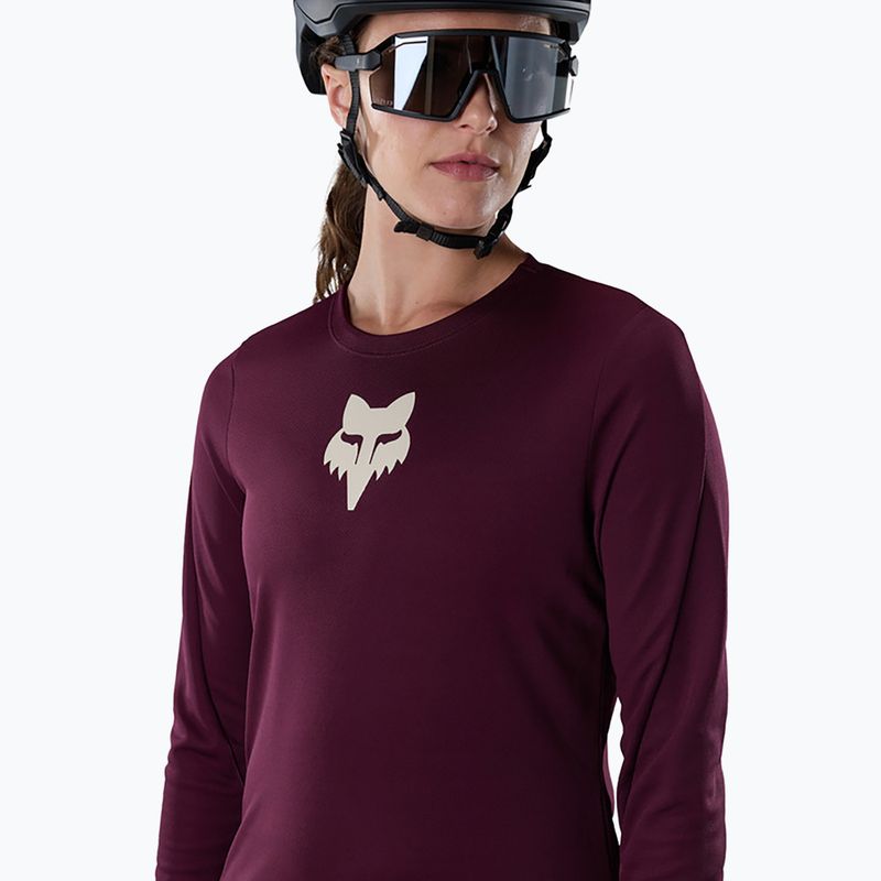 Női kerékpáros hosszú ujjú póló Fox Racing Ranger Fox Head LS dark maroon 3