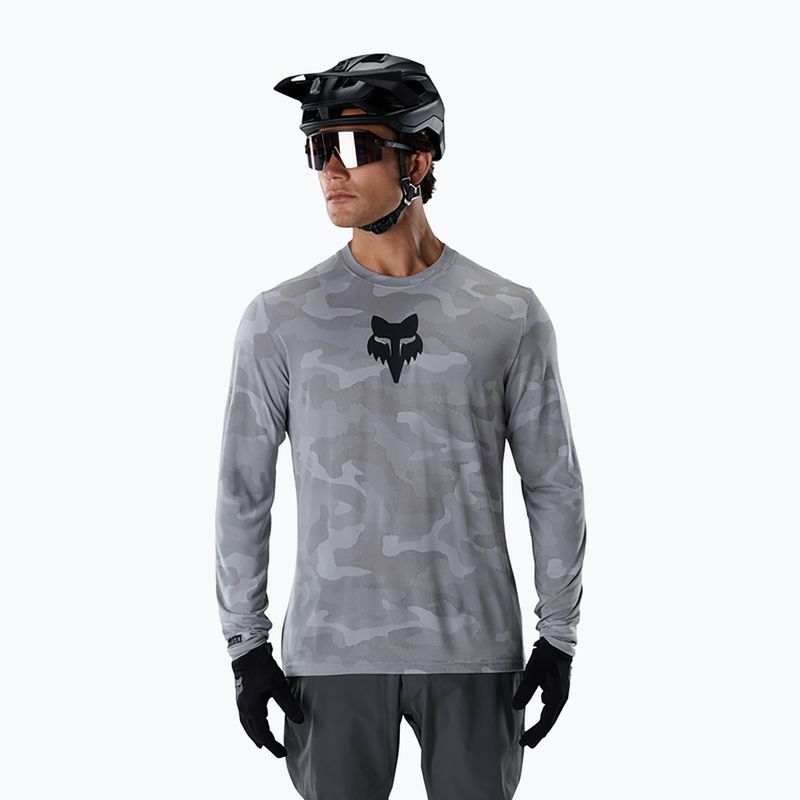 Férfi kerékpáros hosszú ujjú póló Fox Racing Ranger Tru Dri pewter