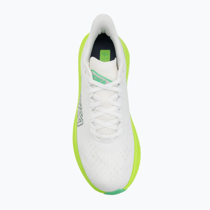 Férfi futócipő HOKA Mach 6 fehér/neon lime 5