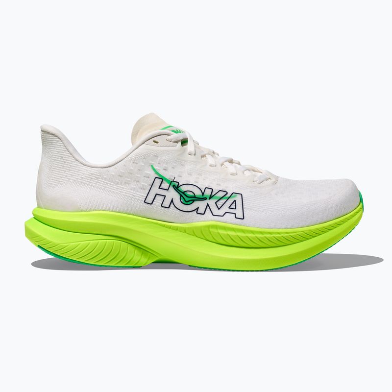 Férfi futócipő HOKA Mach 6 fehér/neon lime 2