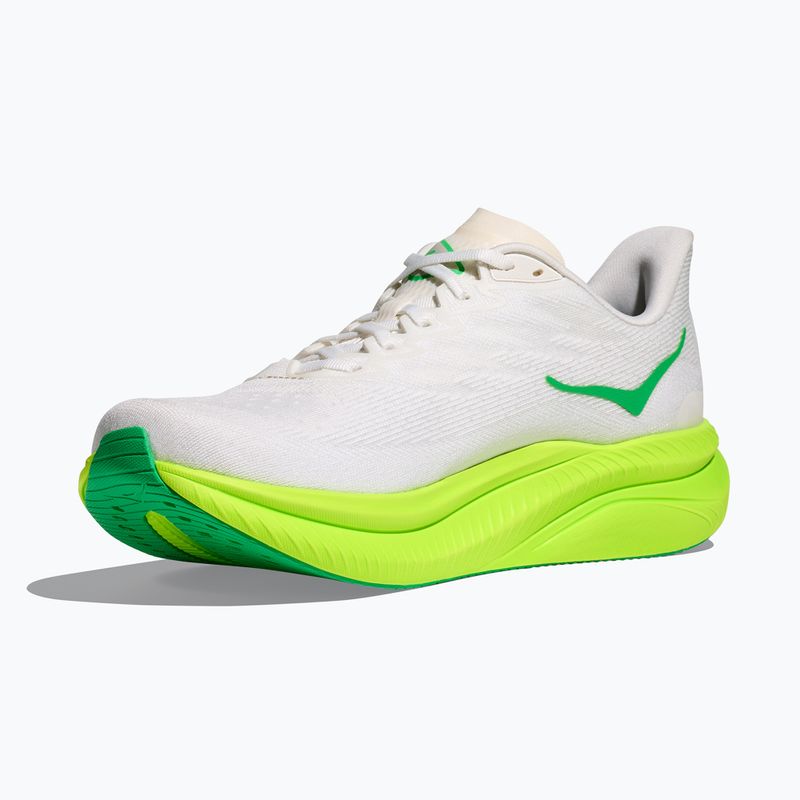 Férfi futócipő HOKA Mach 6 fehér/neon lime 4