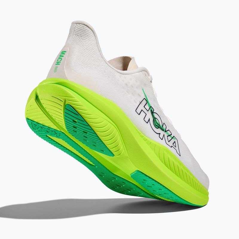 Férfi futócipő HOKA Mach 6 fehér/neon lime 5