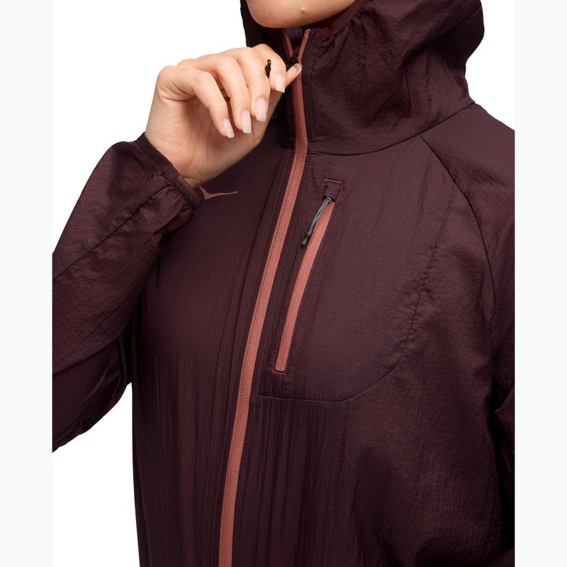 Női futódzseki HOKA Skyflow fekete cseresznye 4