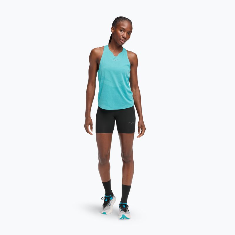 Női futópóló HOKA Race Day Singlet cielo blue 2