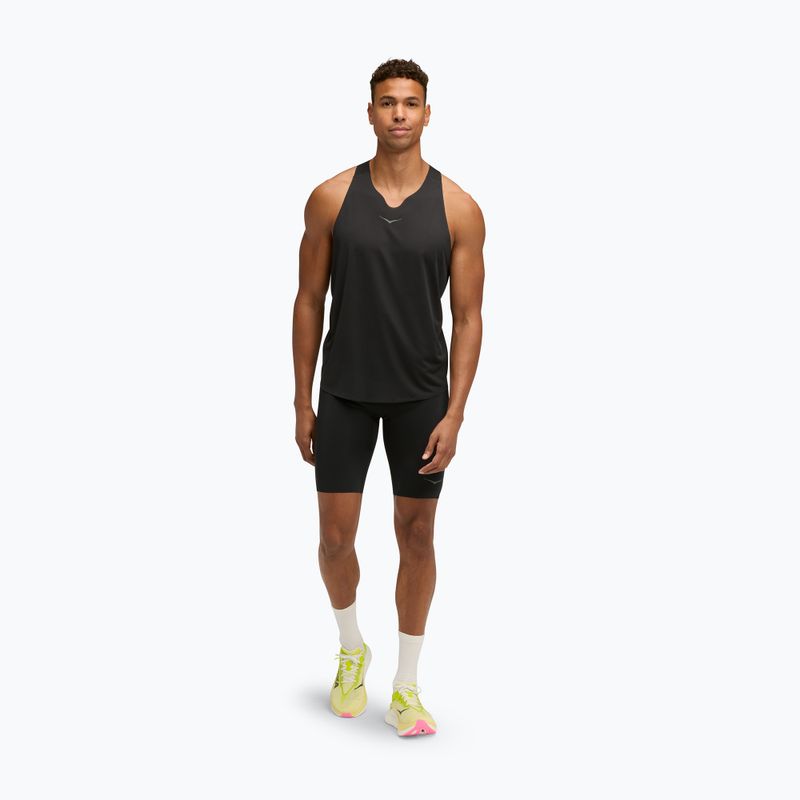 Férfi futópóló HOKA Race Singlet hoka fekete 2