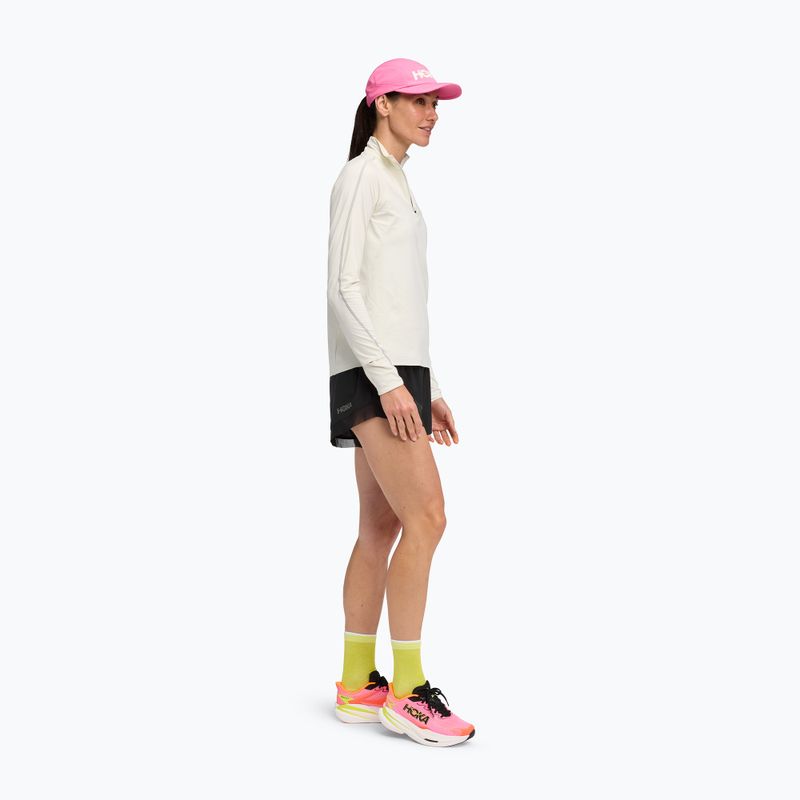 Női futó pulóver HOKA GlideTech Quarter Zip ruffle salt 2