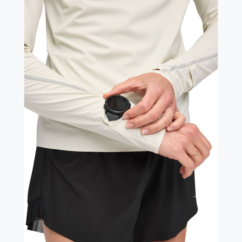 Női futó pulóver HOKA GlideTech Quarter Zip ruffle salt 5