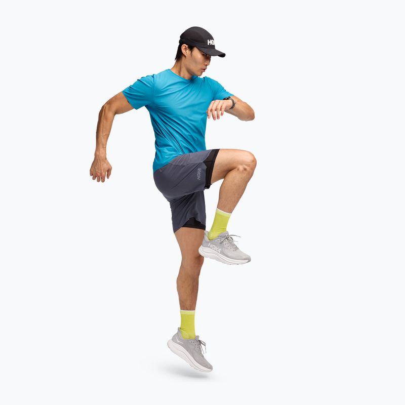 Férfi futóshort HOKA Glide 7'' 2in1 charcoal grey 2