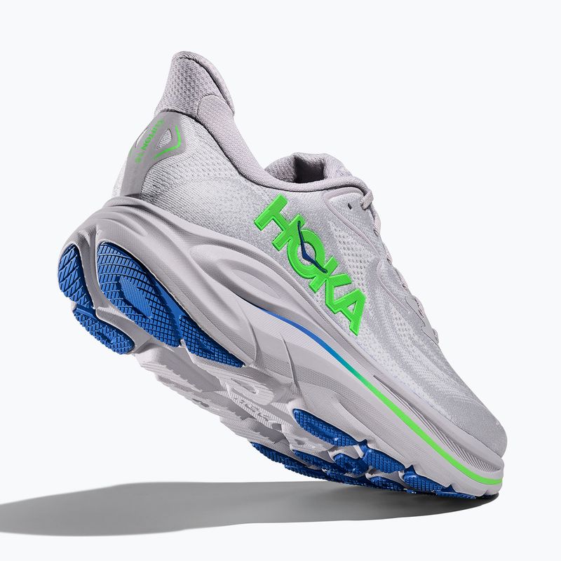 Férfi futócipők HOKA Clifton 10 ash grey/neon green 5