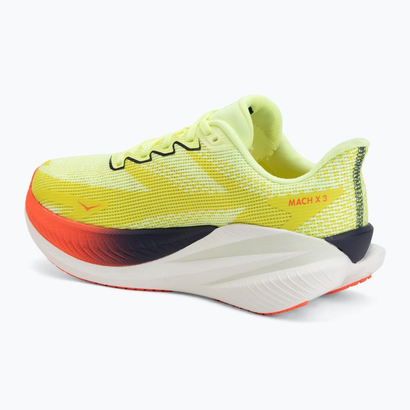 Női futócipők Hoka Mach X 3 Nneon yuzu/squid ink 3