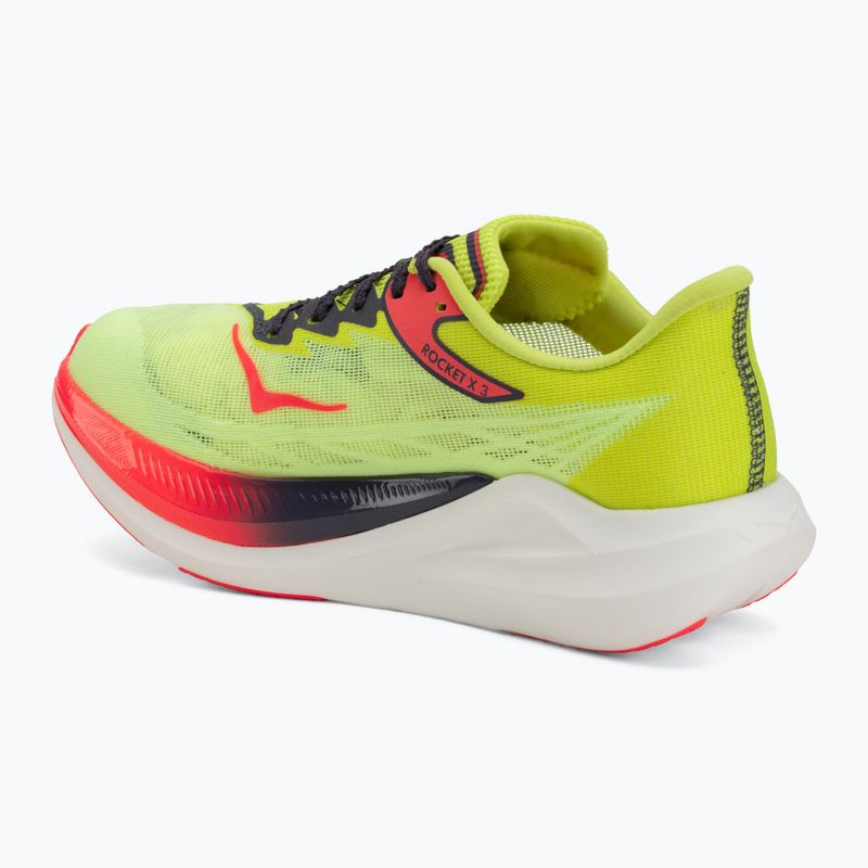 Futócipők HOKA Rocket X 3 neon yuzu/squid ink 3