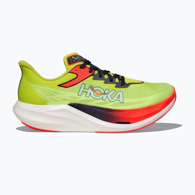 Futócipők HOKA Rocket X 3 neon yuzu/squid ink 3
