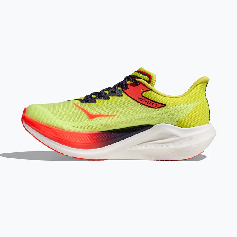 Futócipők HOKA Rocket X 3 neon yuzu/squid ink 4