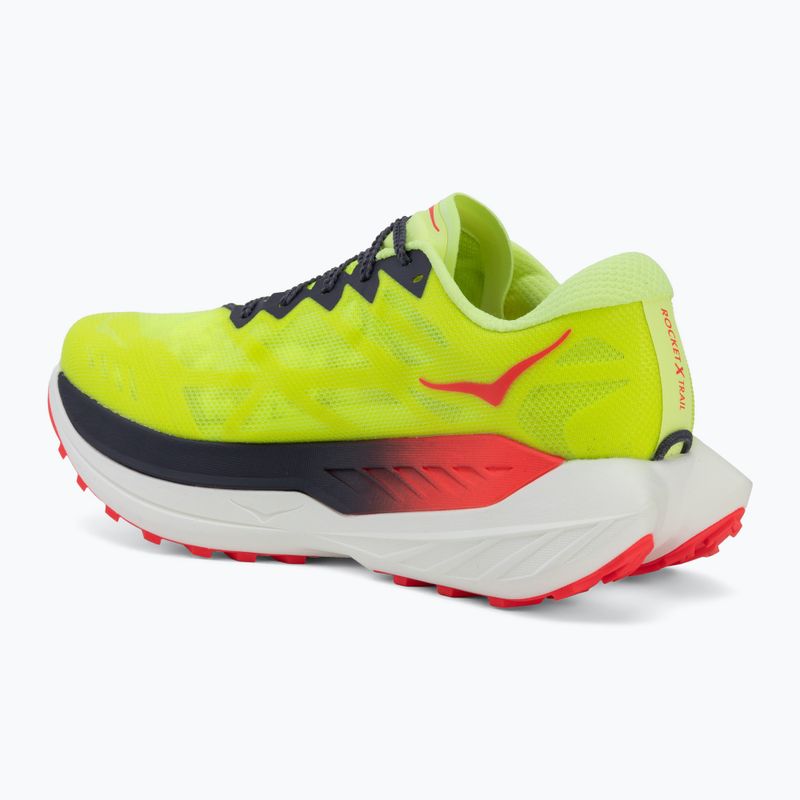 Férfi futócipők HOKA Rocket X Trail neon Yuzu/neon flame 3