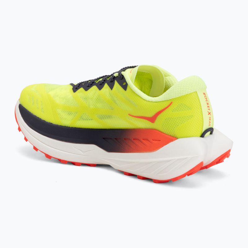 Női futócipők HOKA Rocket X Trail neon yuzu/neon flame 3