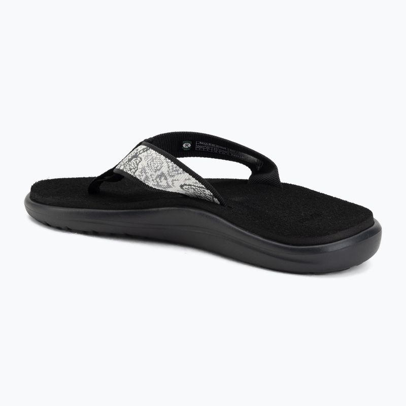 Női papucsok Teva Voya enchanted forest black/white 3