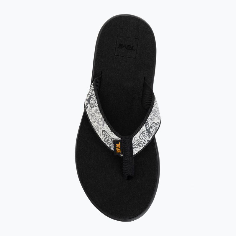 Női papucsok Teva Voya enchanted forest black/white 5