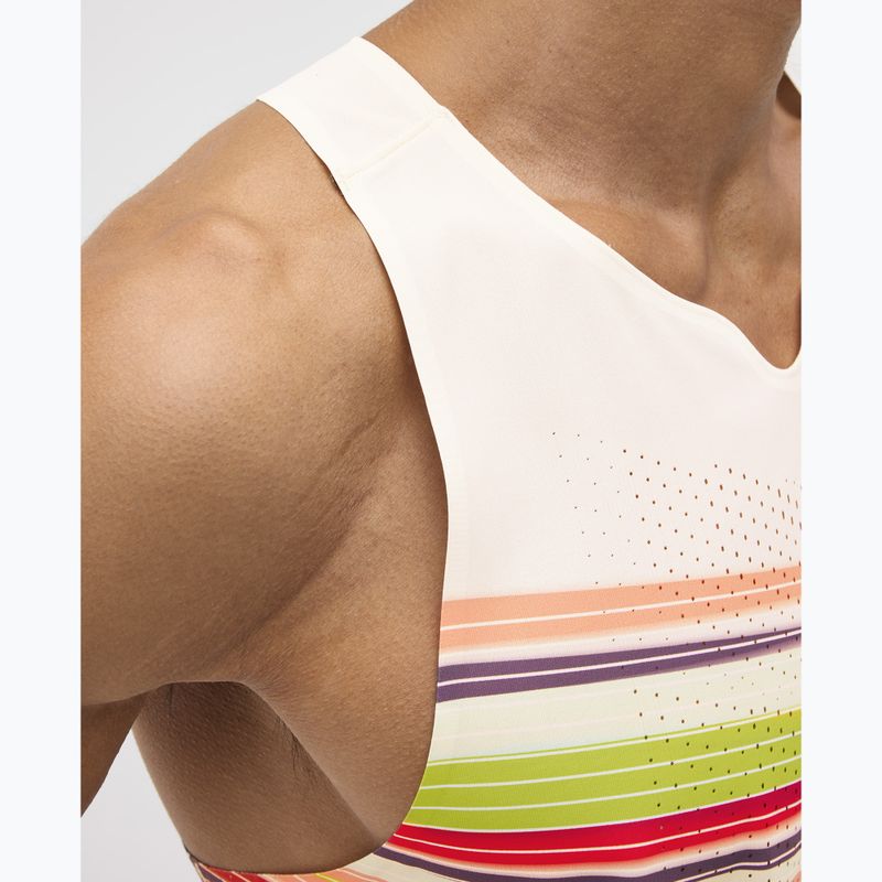 Férfi futópóló HOKA Race Day Singlet alabaster flare 7