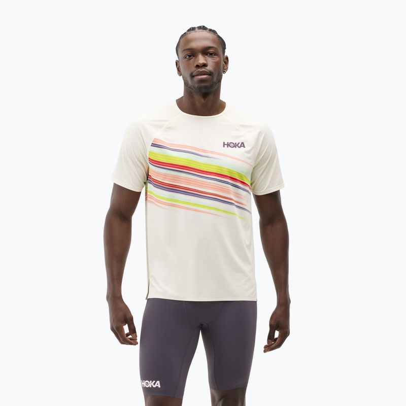 Férfi futópóló HOKA Race Day alabaster flare