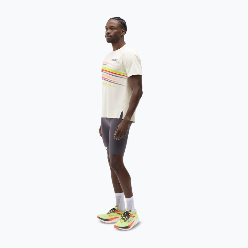 Férfi futópóló HOKA Race Day alabaster flare 2