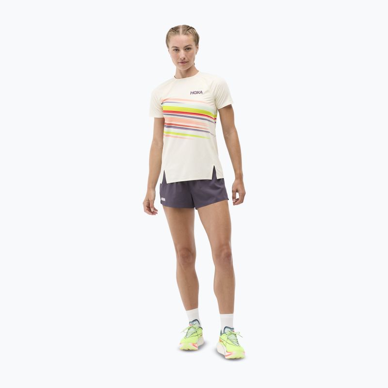 Női futópóló HOKA Race Day alabaster flare 2