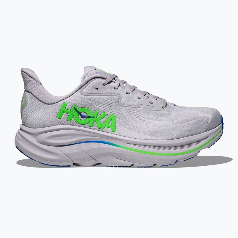 Férfi futócipők HOKA Clifton 10 Wide ash grey/neon green 3