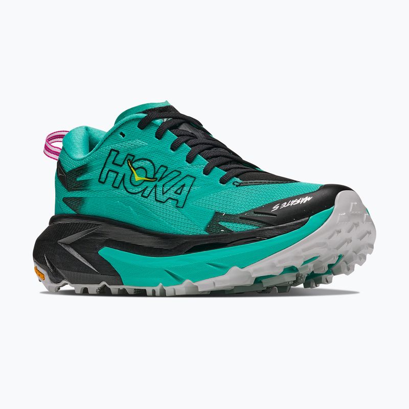 Női futócipők HOKA Mafate 5 black/electric aqua
