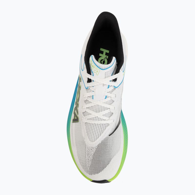 Futócipők HOKA Rocket X 3 frost/electric lime 5