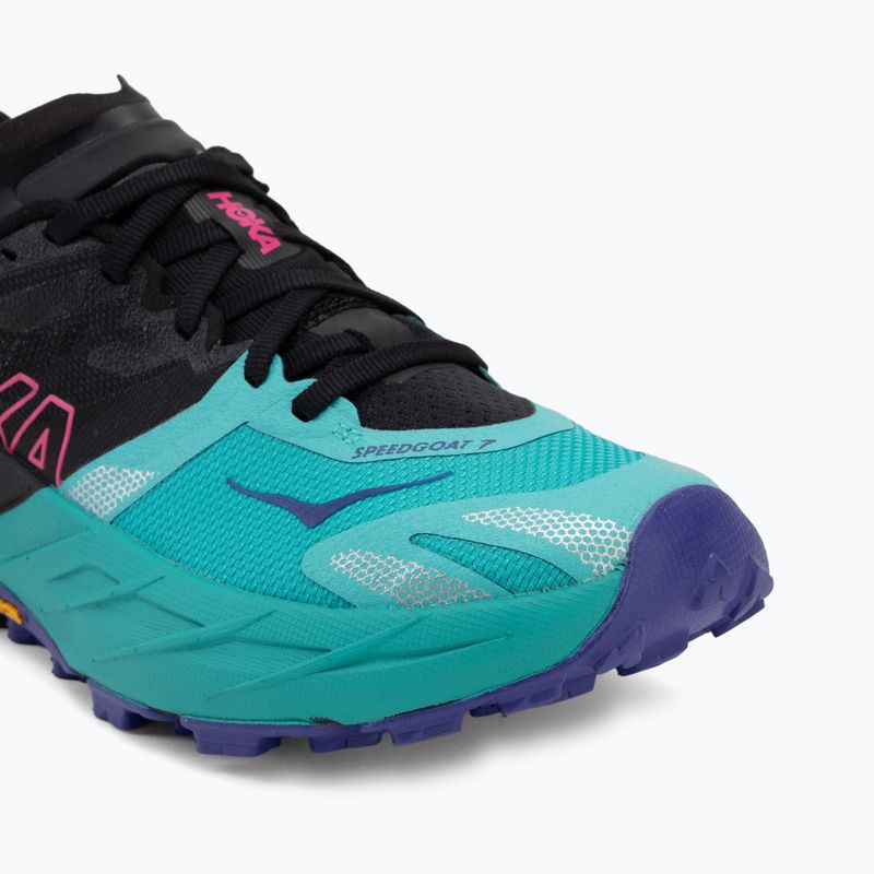 Női futócipők HOKA Speedgoat 7 black/electric aqua 7