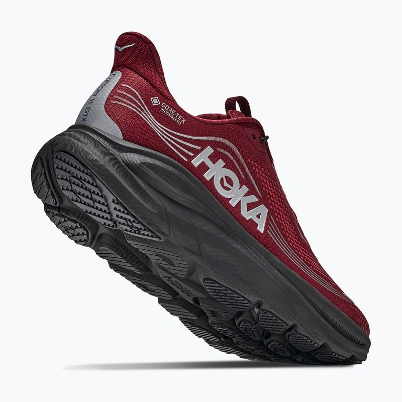 Férfi futócipők HOKA Clifton 11 GTX varsity burgundy/carbon black 5