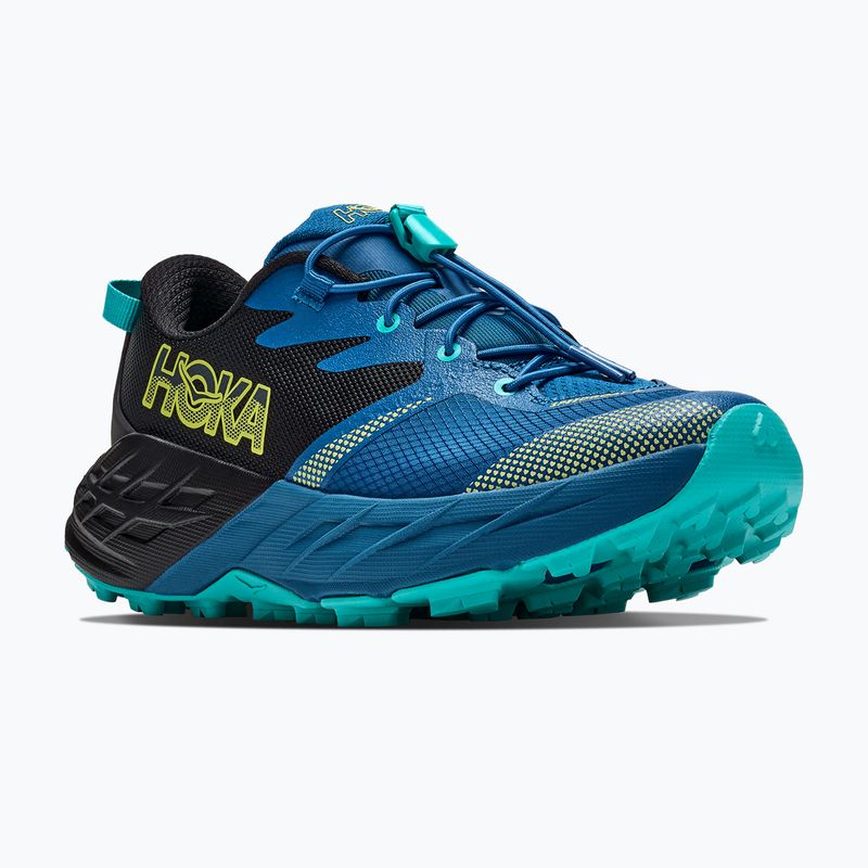 Gyerek futócipők HOKA Speedgoat 7 black/night glow blue
