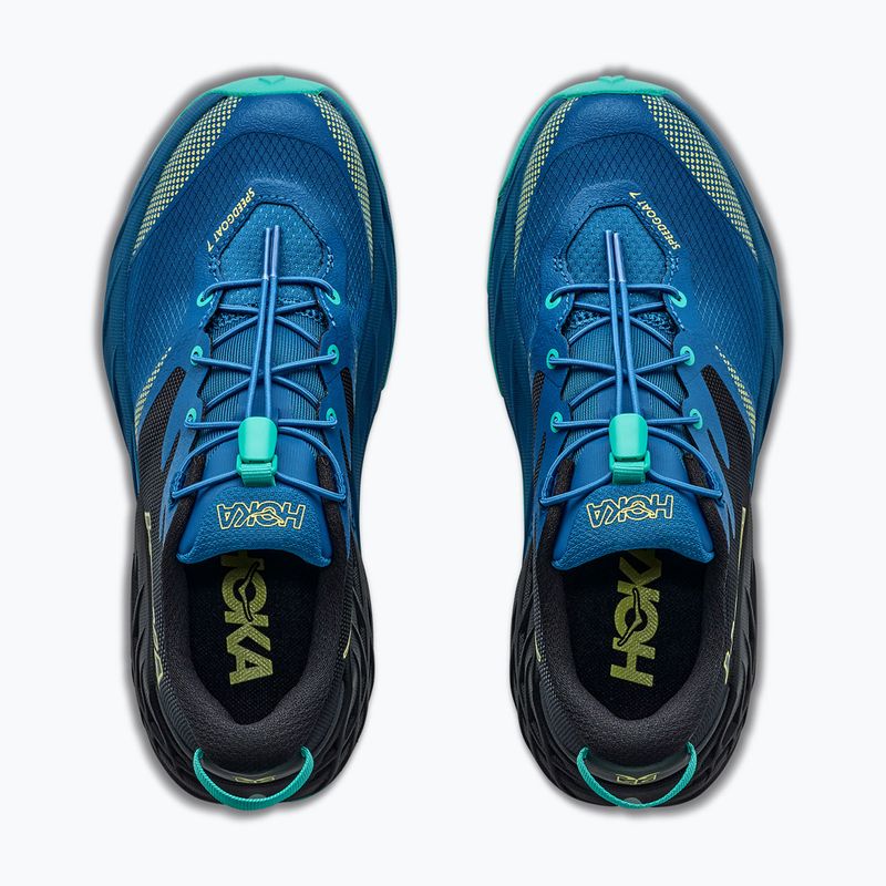 Gyerek futócipők HOKA Speedgoat 7 black/night glow blue 8