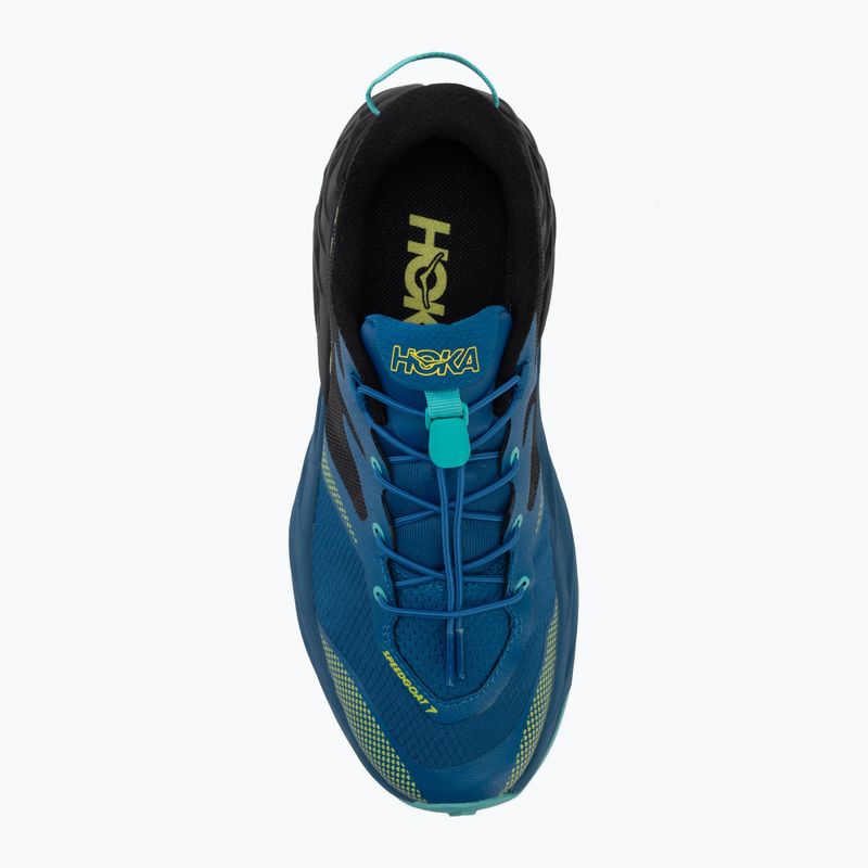 Gyerek futócipők HOKA Speedgoat 7 black/night glow blue 5