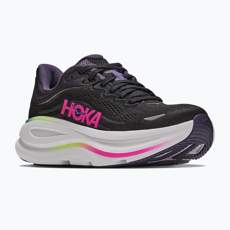 Női futócipők HOKA Bondi 9 black/neon dragonfruit