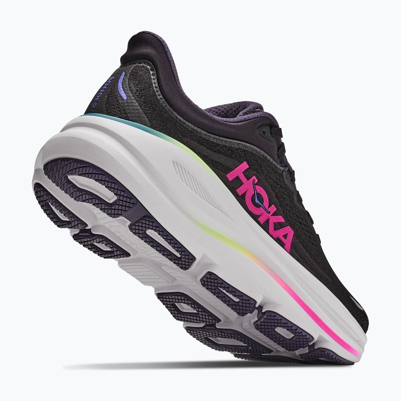 Női futócipők HOKA Bondi 9 black/neon dragonfruit 3