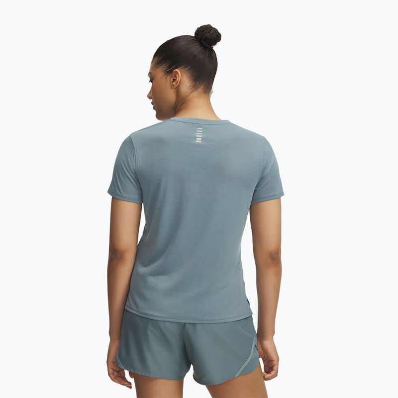 Női futópóló Under Armour Launch jasper blue/reflective 2