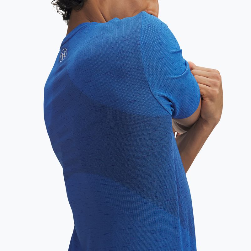 Férfi edzőpóló Under Armour Vanish Seamless blue atlantis/white 3