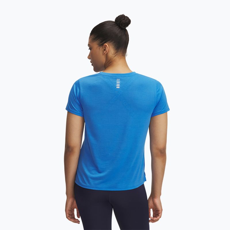 Női futópóló Under Armour Launch kék atlantisz/visszaverő 2