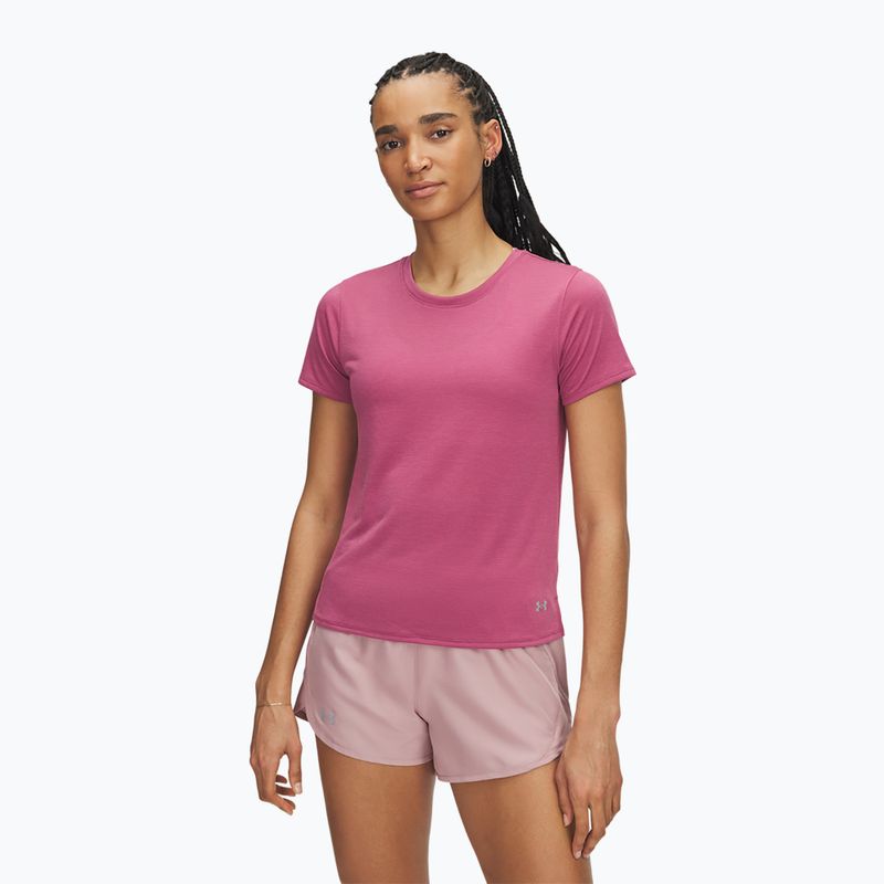 Női futópóló Under Armour Launch fuchsia dusk/tükröződő