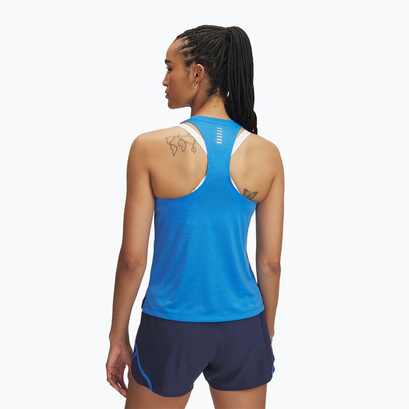 Női futópóló Under Armour Launch Singlet blue atlantis/reflective 2