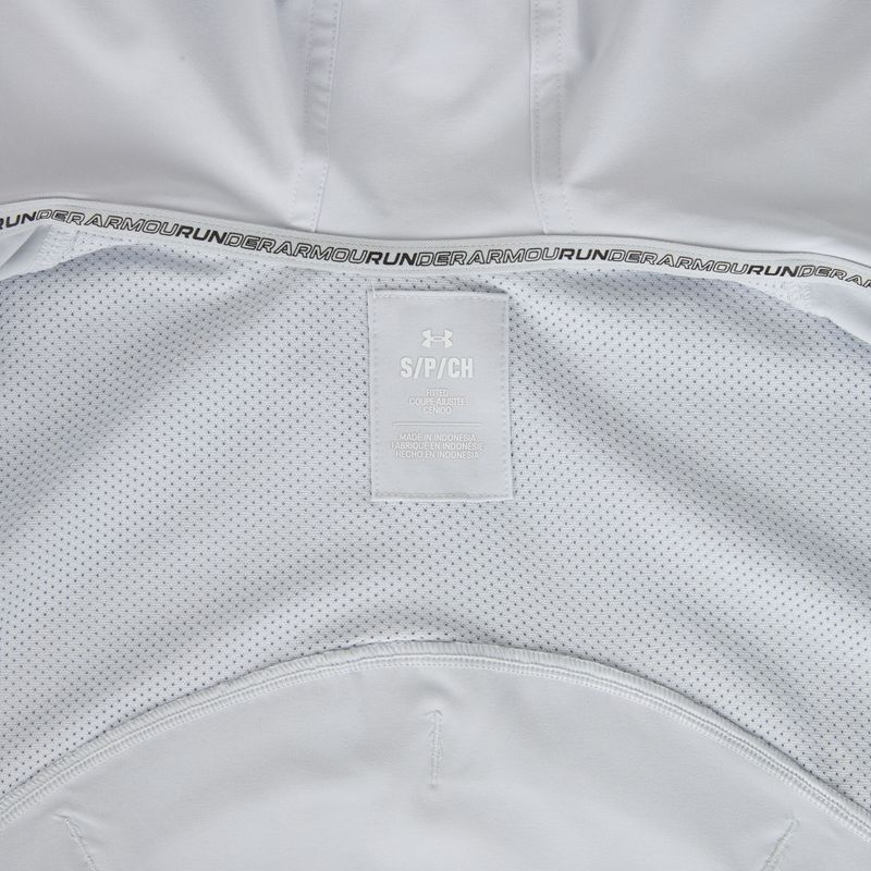 Női futódzseki Under Armour Outrun The Storm halo gray/squad orange 7