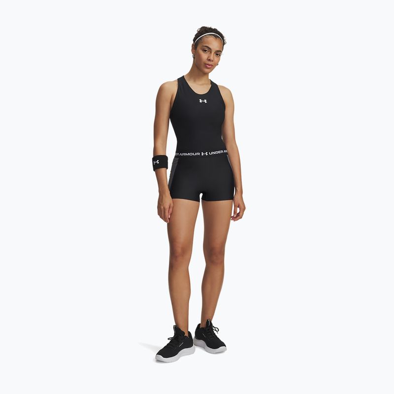 Női edző rövidnadrág Under Armour HeatGear Rib Shorty black/castlerock/white 2