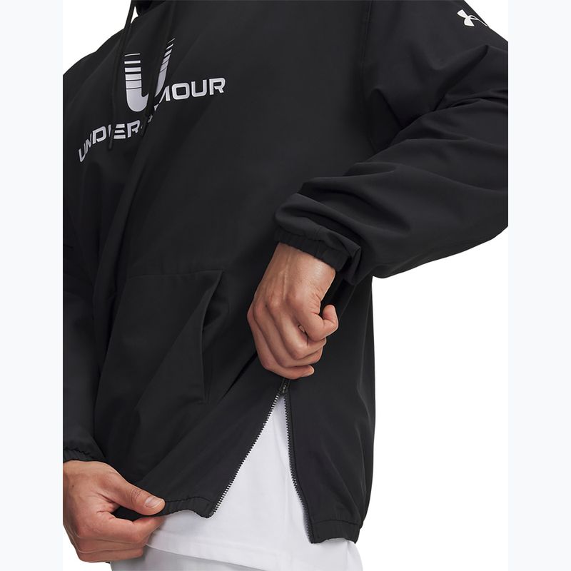 Férfi kapucnis pulóver Under Armour Unstoppable Woven Hoodie black/white 3