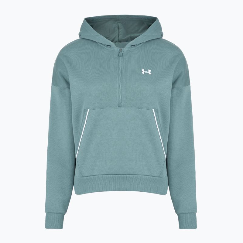 Női pulóver Under Armour Rival Fleece Piped HZ Hoodie jasper blue/white 3