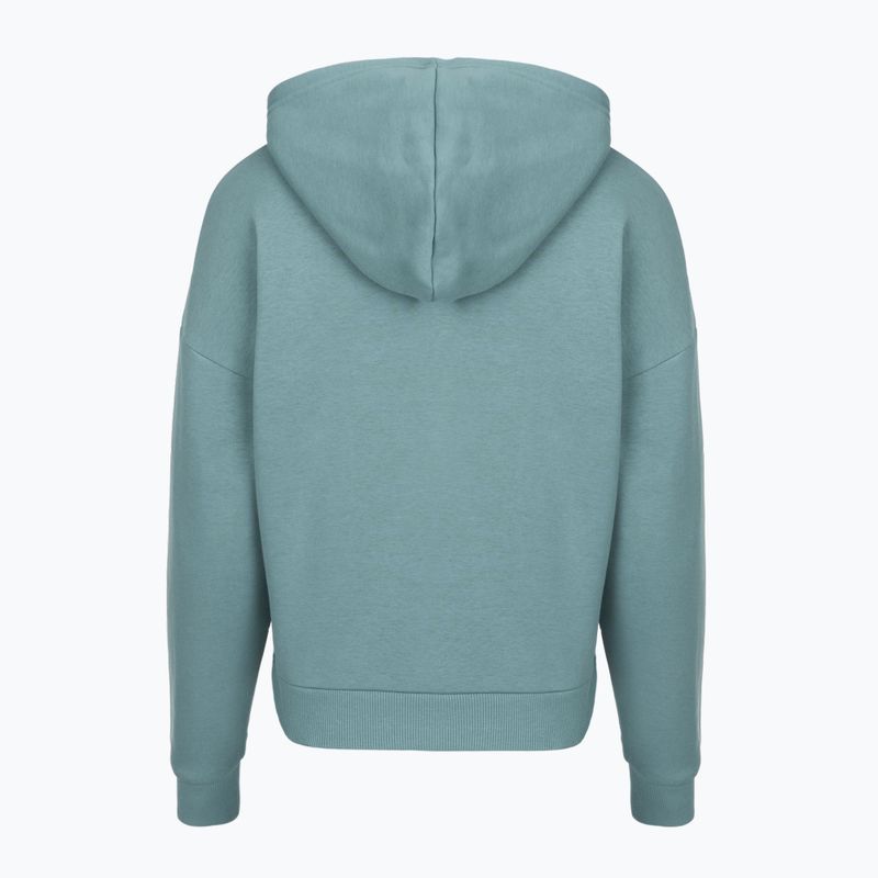 Női pulóver Under Armour Rival Fleece Piped HZ Hoodie jasper blue/white 4