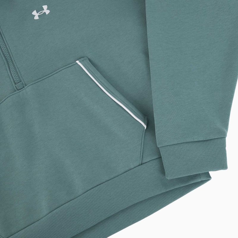 Női pulóver Under Armour Rival Fleece Piped HZ Hoodie jasper blue/white 5