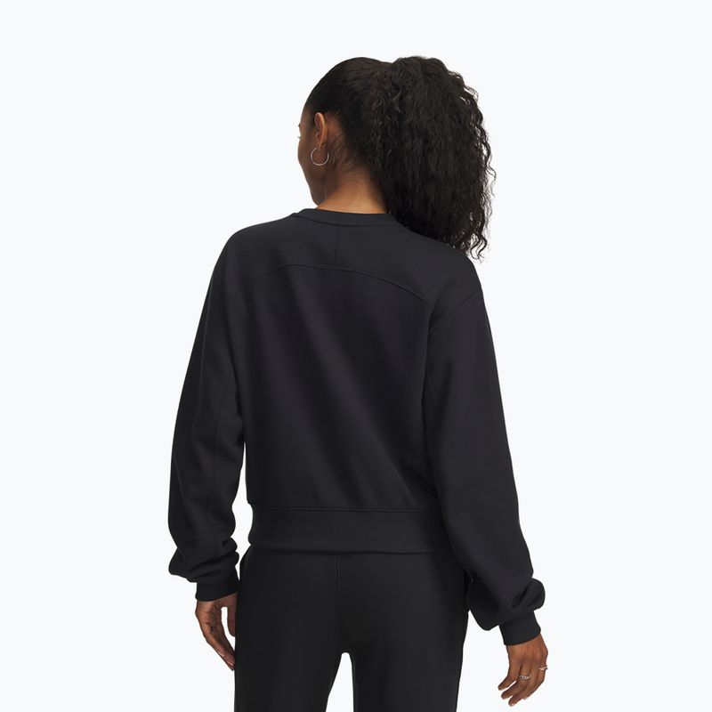 Női edzőpulóver Under Armour Icon Vida Fleece Crew black/black 2